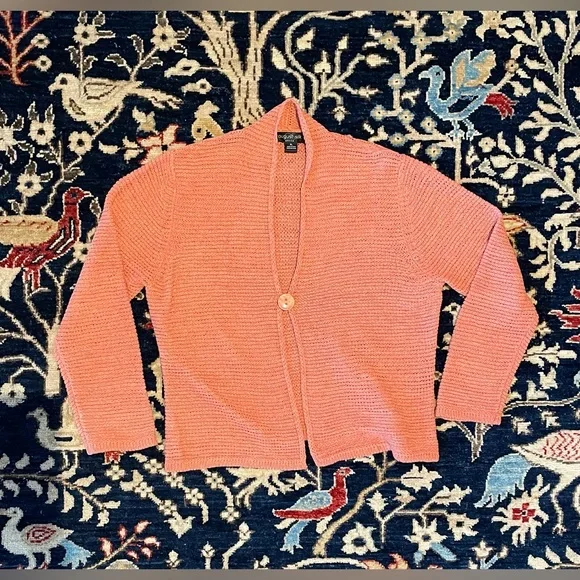 August Silk One-Button Cardigan - Picture 1 of 3